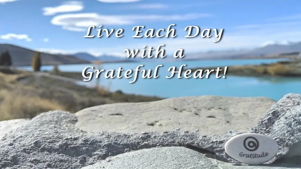 The Gratitude Stone on a scenic overlook.